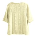 thumbnail image 4 of Plus Size Womens Crochet Cardigan Short Sleeve,Cropped Open Front Summer Sweater Lightweight Shrug,Boho Knit Cover Up with Wavy Cuffs for Casual Daily Wear Yellow XXXL, 4 of 5