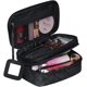 thumbnail image 1 of Makeup Bag Organizer, Portable Travel Toiletry Bag for Women, Large Capacity Double Layers Make up Bag With Brush Compartment and Handle, Black Cosmetic Bags for Women Travel Must Haves, 1 of 5