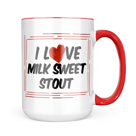

Neonblond I Love Milk Sweet Stout Beer Mug gift for Coffee Tea lovers