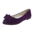 thumbnail image 2 of Women's Pointed Toe Flat Shoes Elegant Bow Knot Ballet Flats for Ladies Comfortable Slip-On Loafers, 42, 2 of 7