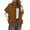 Coffee, variant on Women's Lightweight Zip Up Puffer Vest Windproof Bubble Sleeves And Convenient