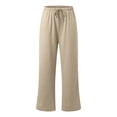 thumbnail image 7 of felwors Wide Leg Sweatpants Women Low Rise Baggy Sweatpants Y2K Drawstring Cotton Lounge Pants Womens Fall Fashion 2026 Khaki for Size L, 7 of 7