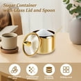 thumbnail image 5 of 304 Stainless Steel Sugar Container with Clear Glass Lid and Spoon Gold Sugar Bowl 10oz Sugar Jar Dishwasher Safe Seasoning Box Multifunctional Condiment Pot for Salt Candy Coffee Bean, 5 of 8