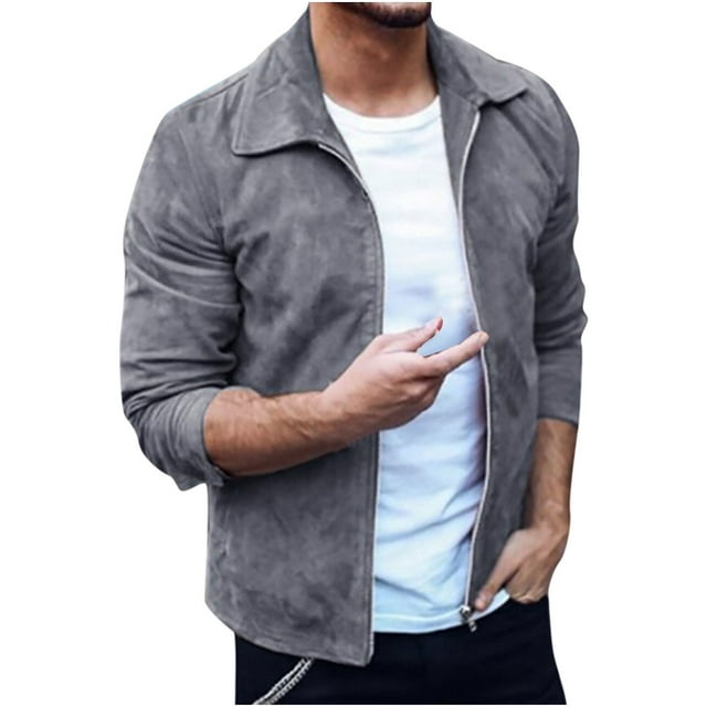 Veste de Pluie Homme Mode Décontractée Veste de Couleur Unie Veste d'Extérieur à Fermeture Éclair Veste d'Outillage