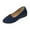Blue Wedge Heel Flats, variant on hopeusnice Women's Suede Leather Wedge Heel Flats Slip On Ballerina Shoes Comfortable Low Heel Work Wedding Party Dressy Office Shoes Black 40