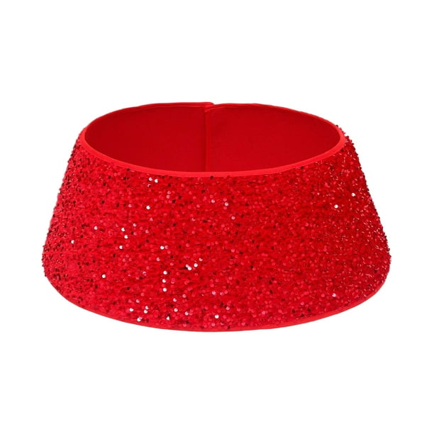Toystoory Decoración de la parte inferior del árbol de Navidad Ambiente cálido de vacaciones Decoración de la del árbol Árbol de Navidad Kits de decoración para fiestas rojo