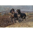 thumbnail image 2 of Friedrich Eckenfelder 18x13 Gold Ornate Wood Frame and Double Matted Museum Art Print Titled - Two Centers on the Plow, 2 of 4