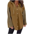thumbnail image 2 of Xcmzpl Womens Hoodies Cute Solid Color Hooded Sweatshirt Travel Pullover Tops Dressy Casual Long Sleeve T-shirts Fall Fashion, 2 of 6