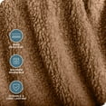 thumbnail image 5 of Bare Home Faux Shearling Blanket - Dual Layer - Fluffy & Soft - Lightweight - Twin/Twin XL, Teddy Bear Brown, 5 of 7