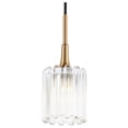 thumbnail image 2 of Woodbridge Lighting Regent Park 1Lt Glass LED G9 Pendant in Brass/Bronze, 2 of 4