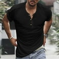 thumbnail image 2 of cllios Mens Button Down Guayabera Shirts Short Sleeve Cuban Casual Summer Linen Shirt Beach Hippie Wedding Tops with Pocket, 2 of 9