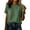 Green(Womens Tops), variant on GUACER Womens T Shirts Casual Round Neck Cotton Linen Button Short Sleeve Tops