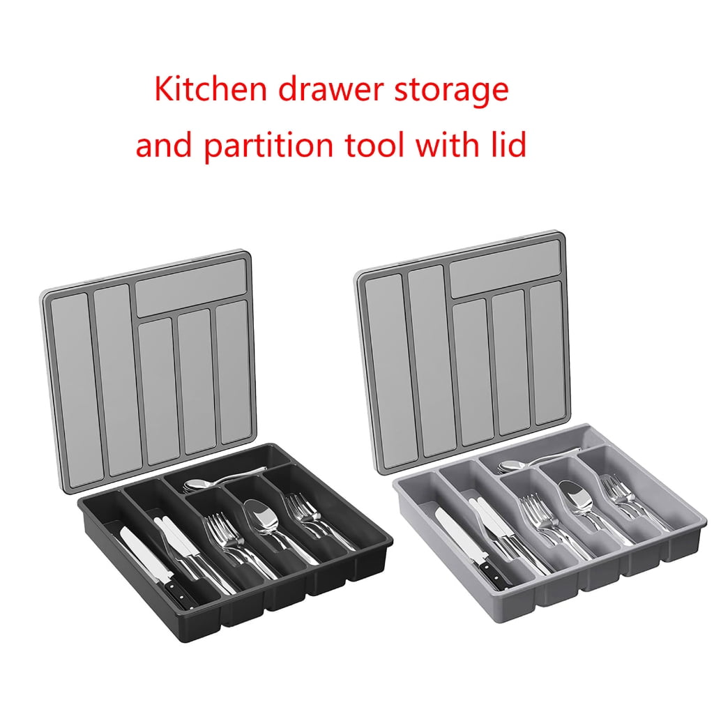 Osdhezcn Sturdy Silverwares Drawer Organizer Kitchen Drawer Divider for Forks and Spoons