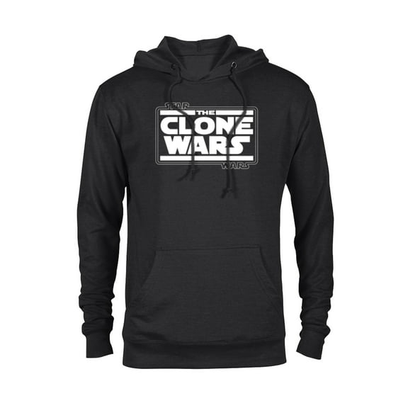 Star Wars The Clone Wars Logo - Pullover Hoodie for Adults - Customized-Black