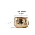 thumbnail image 5 of Serene Spaces Living 4.5" Gold Metal Bowl Vase, 5 of 6
