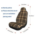 thumbnail image 5 of Honeii khaki coffee plaid for Car Seat Covers Full Set, Seat Covers for Cars, Car Seat Protector Waterproof, Leather Car Seat Cushion-1, 5 of 9