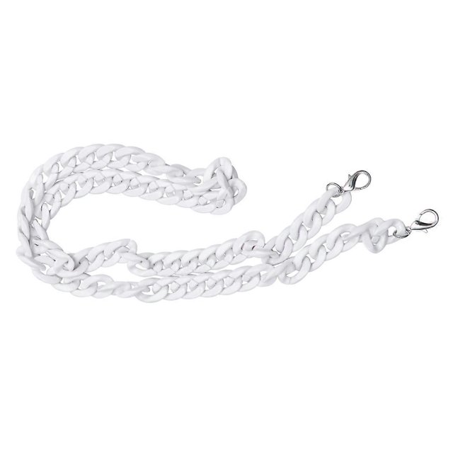 1pc 120cm Acrylic Bag Strap Never Fade Women Bag Strap Plastic Chains Ladies Bag Chain (Large Fish Bone White)