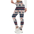 thumbnail image 2 of Leggings pour Femmes Automne Hiver en Velours Chauds - Pantalon de Maison Doux Confortable Imprimé Rétro de Noël avec Design Mode Chic Leggings de Yoga, 2 of 2