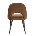 thumbnail image 6 of Weston Home Krista Upholstered Faux Leather Dining Chairs, Set of 2, Brown, 6 of 9