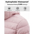 thumbnail image 3 of Wantdo Women's Winter Coat Windproof Hooded Puffer Jacket Warm Winter Fleece Coat Pink M, 3 of 7