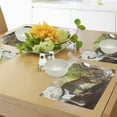 thumbnail image 4 of Ambesonne Zoo Place Mats Set of 4, Leopard Tree Nature Reserve, Standard Size, Green Pale Brown White, 4 of 6