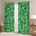 thumbnail image 2 of jejeloiu Chiv Bow Knot Blackout Curtains Set of 2 (52x84 Each),Abstract Cheetah Pattern Window Curtains,Green Black Curtains and Drapes For Men Women,Breathable Home Decor, 2 of 6