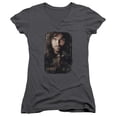 thumbnail image 1 of The Hobbit Kili Poster Junior Women's V-Neck T-Shirt Charcoal, 1 of 1