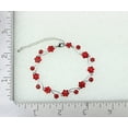 thumbnail image 4 of Faship Gorgeous Red Rhinestone Crystal Floral Bracelet 7" - 9", 4 of 4