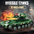 thumbnail image 2 of Missile Tank Building Blocks for Adults, Military Tanks Model with Remote Control, STEM Building Toys Kit - Ideal Gift for Adults(1449 Pcs, 55027), 2 of 6