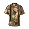 thumbnail image 4 of Sharpei Men'S 3d Print Casual Button Down Shirts, Novelty Hawaiian Short Sleeves 2xl, 4 of 7