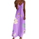 thumbnail image 2 of ICHUANYI Clearance Women's Summer Fashion Printed V-Neck Sleeveless Suspenders Pullover Dress(Purple, L) ICHUANYI WER2023081108908, 2 of 5