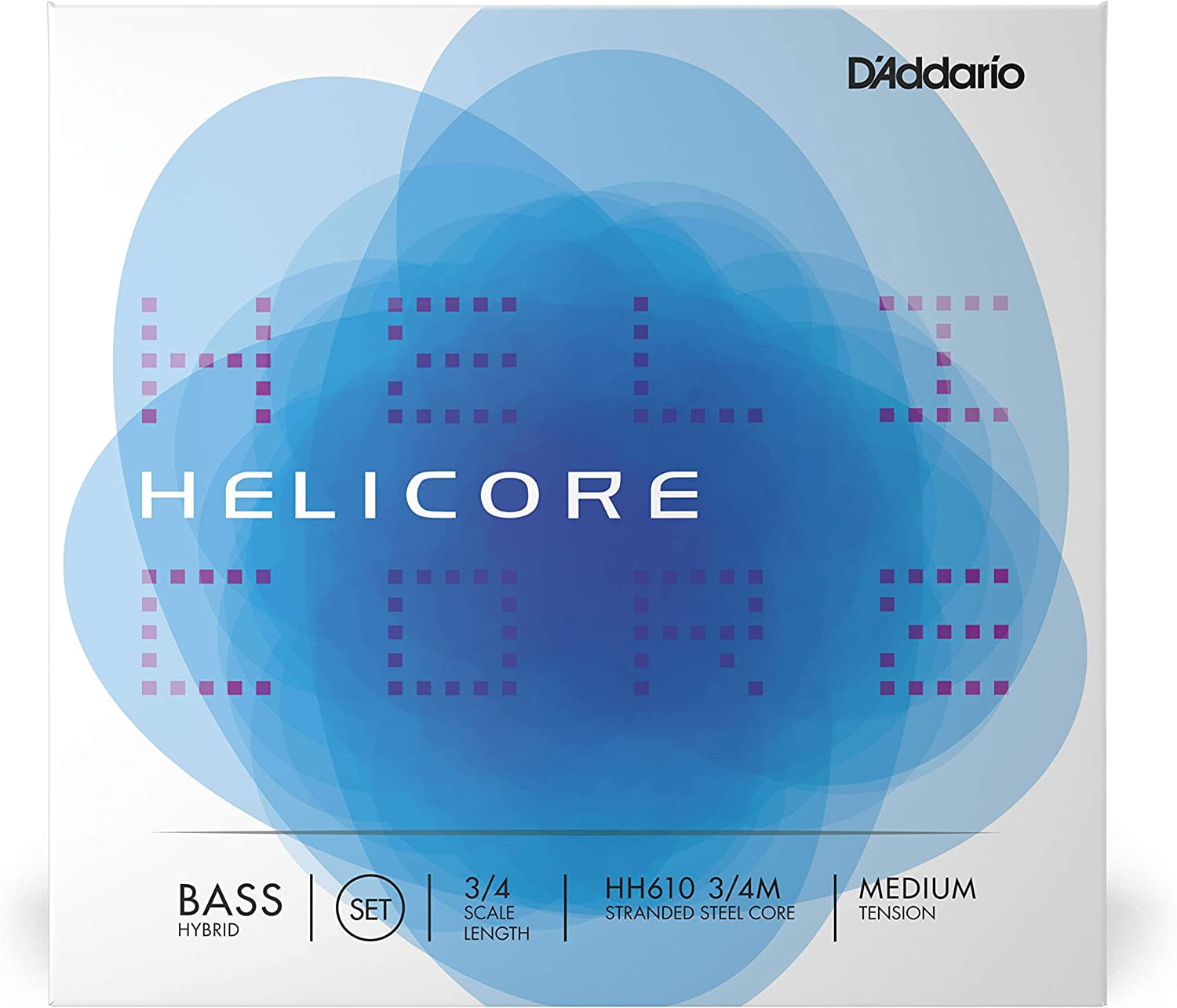 D'Addario Helicore Hybrid Bass String Set, 3/4 Scale, Medium Tension