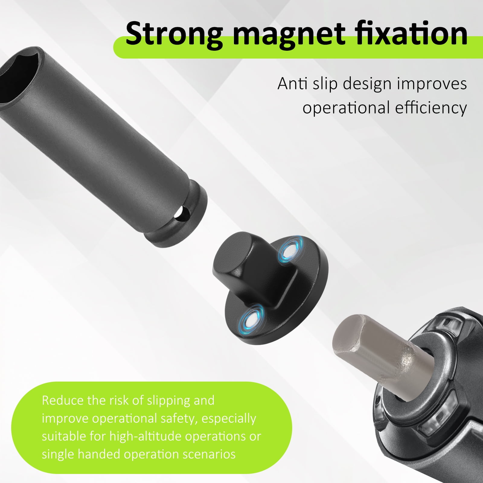 TMWEFUSC 4PCS Low Profile Impact Socket Adapter Set Magnetic Carbon Steel Drive Ratchet Adapter for Tight Spaces, 3/4" to 1", 1/2" to 3/4", 3/8" to 1/2", 1/4" to 3/8"