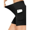 thumbnail image 3 of ValueVibe Yoga Shorts for Women with Pockets High Waist Tummy Control Shorts 2-Pack Athletic Shorts, Black+Black XL, 3 of 8