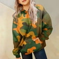 thumbnail image 6 of Drie Girls Hoodies Hoodie Kids Cute Hoodies Maple Leaf Print Oversized Drop Shoulder Fleece Camouflage Sweatshirt with Pocket Streetwear Orange,7-8 Years, 6 of 6