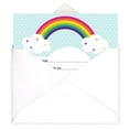 thumbnail image 2 of Rainbows And Hearts Kids Thank You Note Card Pack / 20 Vibrant Fill In Thank You Cards And White Envelopes / 4 5/8" x 6 1/4" Birthday Party Thanks Cards, 2 of 3