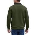 thumbnail image 4 of Awdenio Men Clothing Quarter Pullover Sweaters Casual Stand Collar Sweatshirt Long Sleeve, Business Dress, 4 of 8