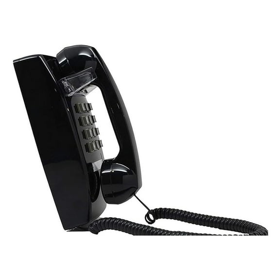 Industrial Wall Phone with Dialpad - Black, Wall Mountable Telephone for Office, Warehouse, School, and Home Use