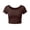 Coffee, variant on Staron Summer Women's Crop Tops Short Sleeve Round Neck Casual Comfy Basic Blouses Mini Top Sleepshirts, Sky Blue FREE SIZE