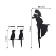 thumbnail image 3 of Efavormart 7" Black Silhouette of Bride, Groom and Pet Dogs Acrylic Cake Toppers, Wedding Cake Decoration Set, 3 of 11