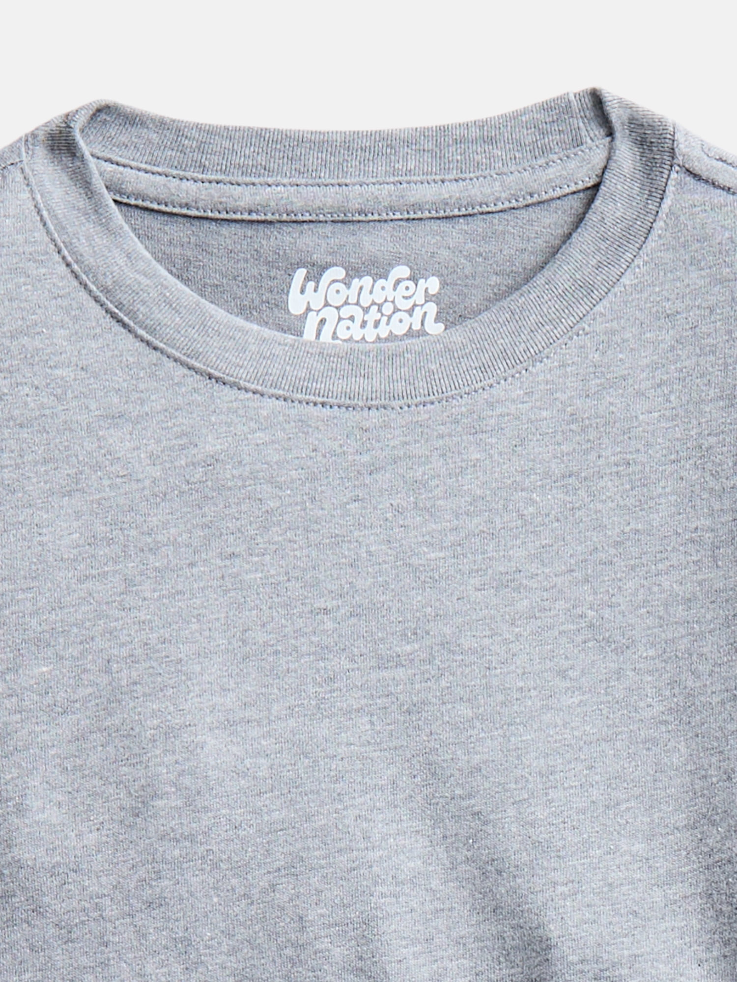 Wonder Nation Boys' Kid Tough Tee with Short Sleeves, 3-Pack Sizes XS-XXL & Husky