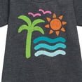 thumbnail image 2 of Instant Message - Abstract Beach Scene - Toddler & Youth Girls Fleece Dress, 2 of 5