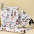 thumbnail image 2 of Dog Birthday Wrapping Paper Roll - 17 Inches X 33 Feet - Cute Puppy with Hats, Balloons & Gifts Design Gift Wrap Paper for Boys Girls Dog Lovers Baby Shower Holiday Pet Party, 2 of 4