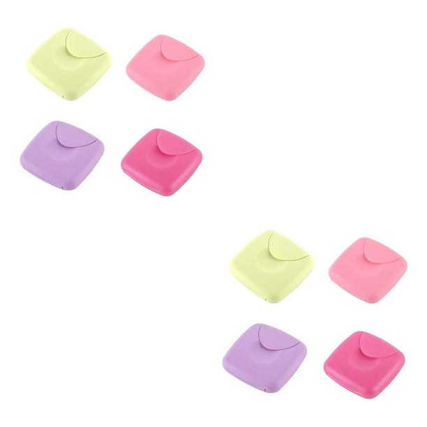 Bewildely Cajas de almacenamiento de tampones de colores aleatorios, 4 Uds., Mini caja portátil de tampones para mujeres, funda, soporte para viajes al 7x7x2cm 2piezas Bewildely CBP436452