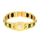 thumbnail image 2 of Pulsera magnética Xihbxyly para hombre Titanio color oro y carbono, 2 of 7