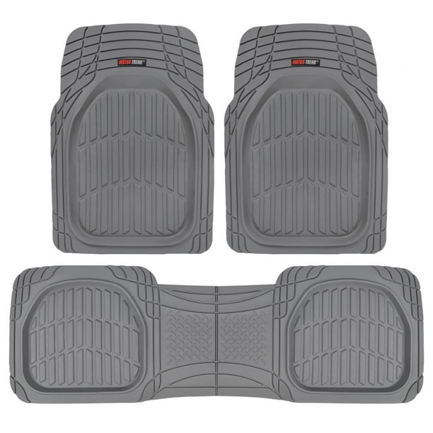 Motor Trend FlexTough 3D Car Rubber Floor Mats Deep Dish Heavy Duty