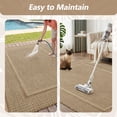 thumbnail image 6 of SIXHOME Outdoor Rugs 8'x10' Patio Rug Modern Bordered Indoor Outdoor Rugs Polypropylene Washable Non Shedding, Easy Clean, Waterproof, Durable Outdoor Carpet for Porch Balcony Deck Neutral Brown, 6 of 8