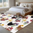 thumbnail image 4 of Large Area Rugs for Living Room Bedroom, Farmhouse Rooster 8'x10' Rug Washable Carpet Runner Indoor Outdoor, Country Watercolor Flowers Wood Grain Non Slip Floor Mats Rug for Kitchen, Patio, 4 of 8
