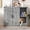 Gray - B, variant on Aukfa Hidden Cat Litter Box Furniture with Power Outlet, Cat Litter Box Enclosure Cabinet with Storage & Litter Collector, Modern Cat Cabinet for Automatic Litter Box,Gray