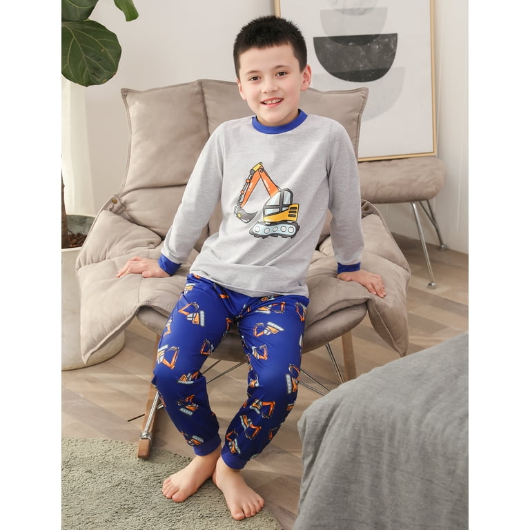 Uniexcosm Boys Pajama Set 2 Piece Sleepwear Loungewear Pjs for Boy Age 6 15